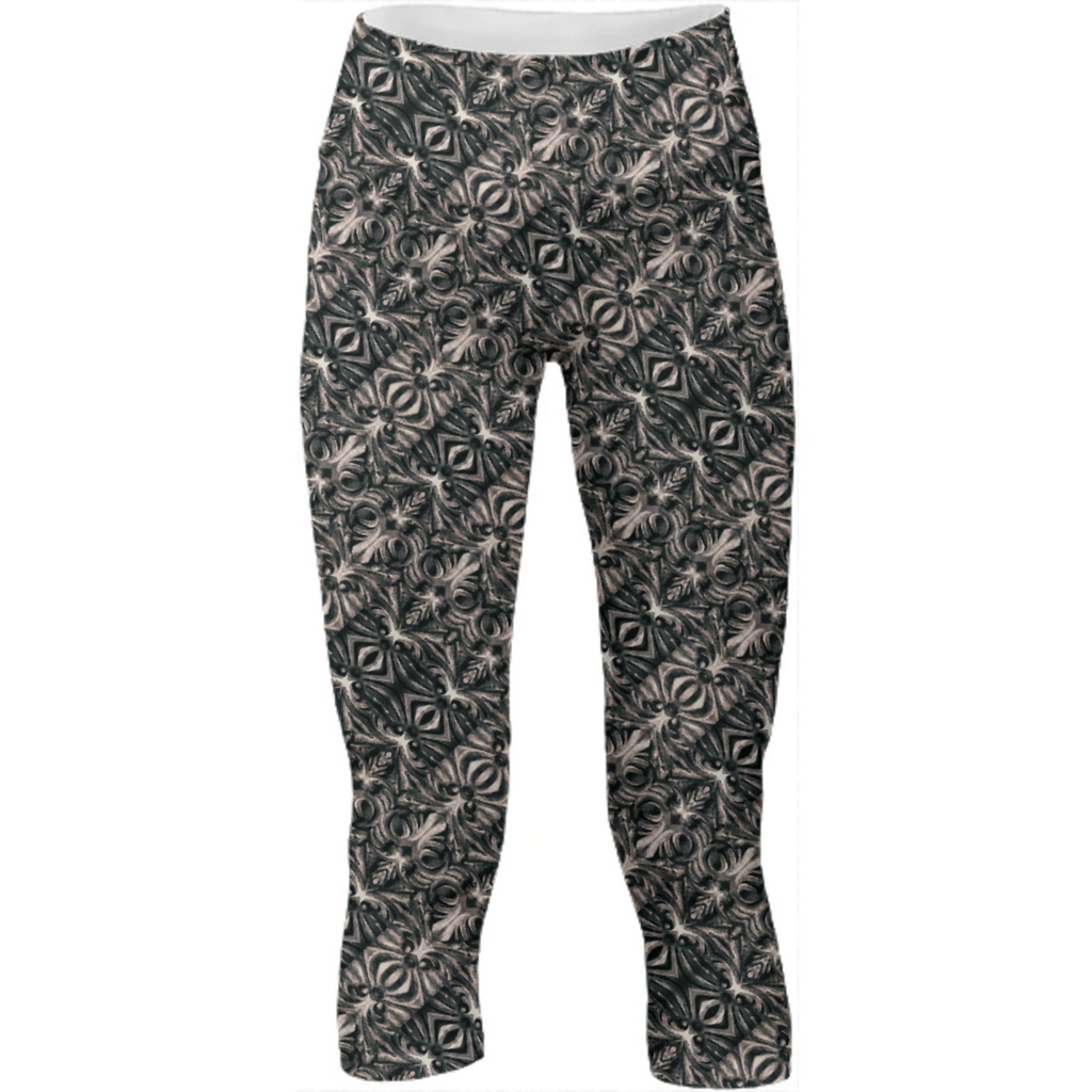 Modern Tribal Silver Ornate Pattern Print