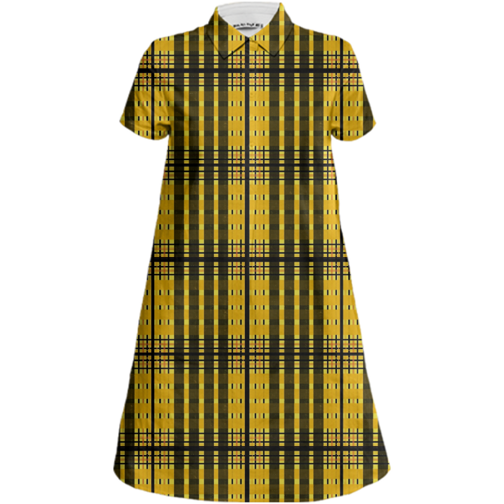 Yellow Jacket Shirt Dress