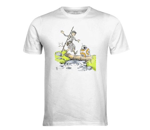 BB8 and Rey Calvin and Hobbes Crossover