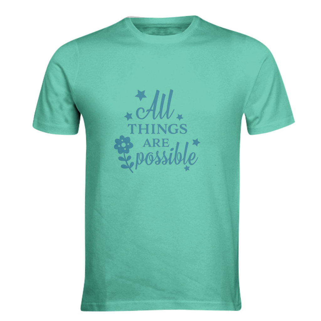 Jesus Christian faith Quote T shirts All things are possible