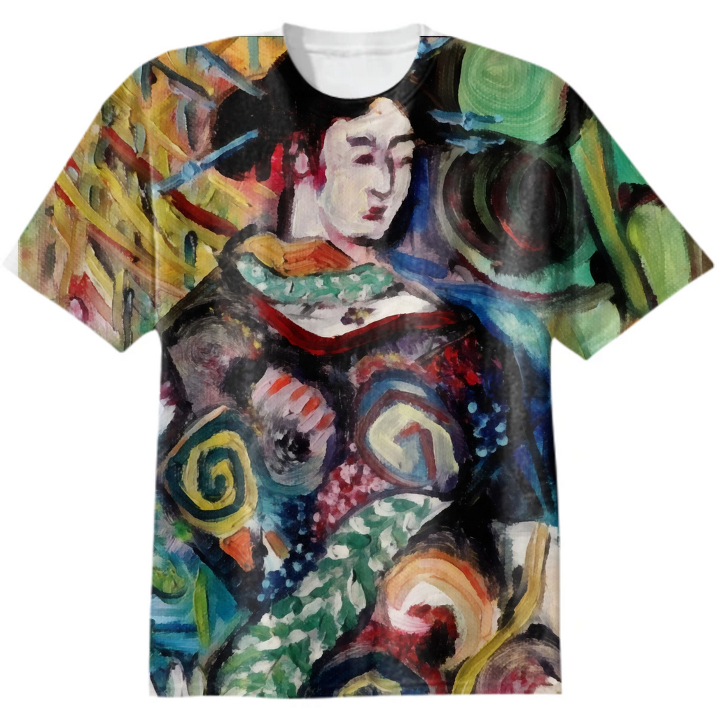 GretchenArt Geisha Gogh full view TShirt