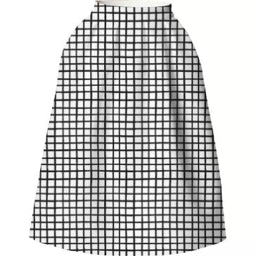 Neoprene Skirt Painted Grid