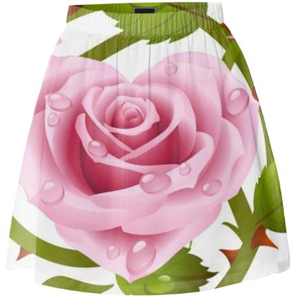 Tribal Rose Summer Skirt PINK