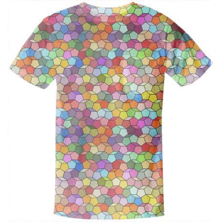 Colorful Geometric Polygon Pattern Pocket Shirt