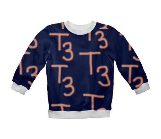 T3 NAVY PINK SWEATSHIRT