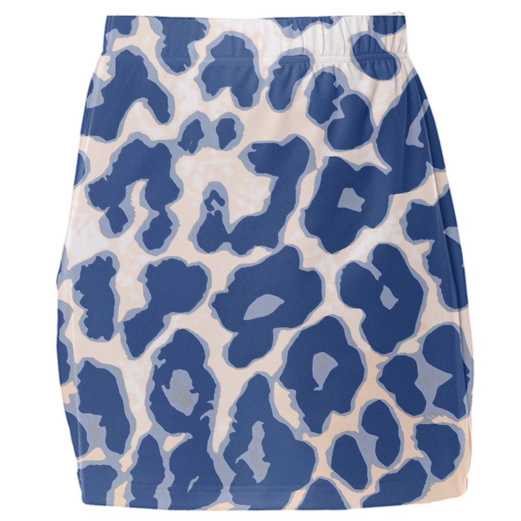 Blue Animal Print Juul Skirt 2