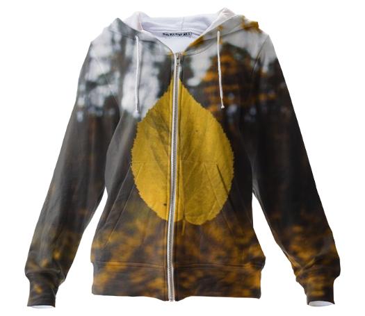 Golden Leaf Zip Hoodie