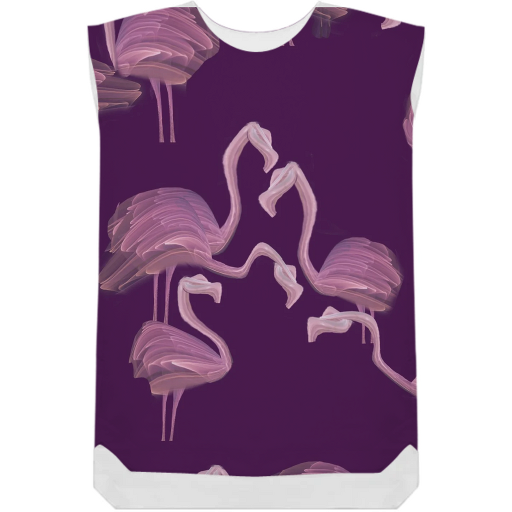 flamingos, birds, purple, very peri, trend year, lavender, lilac, minimalism, monochrome