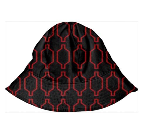 Kids designers Summer Hat MOROCCO RED BLACK