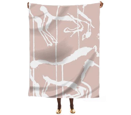 large horse silk scarf
