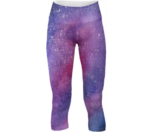 Violet galaxy yoga pants