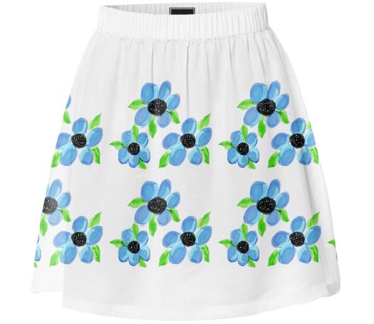 Girls Summer Skirt In Modern Floral Print