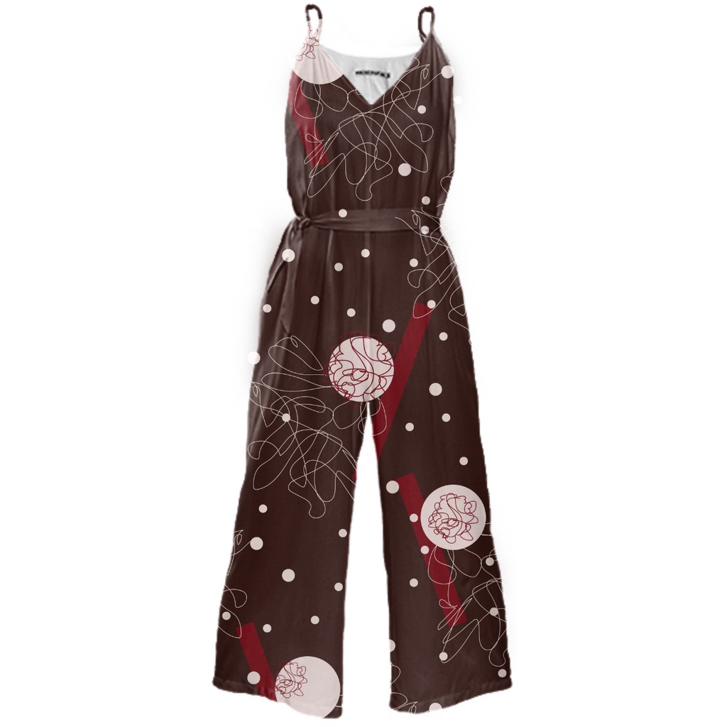 Abstract dot and squiggles jumpsuit