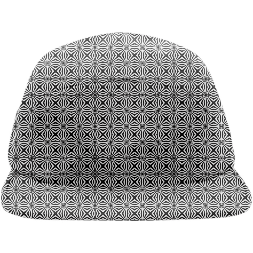 Fractodome Black and White X Pattern
