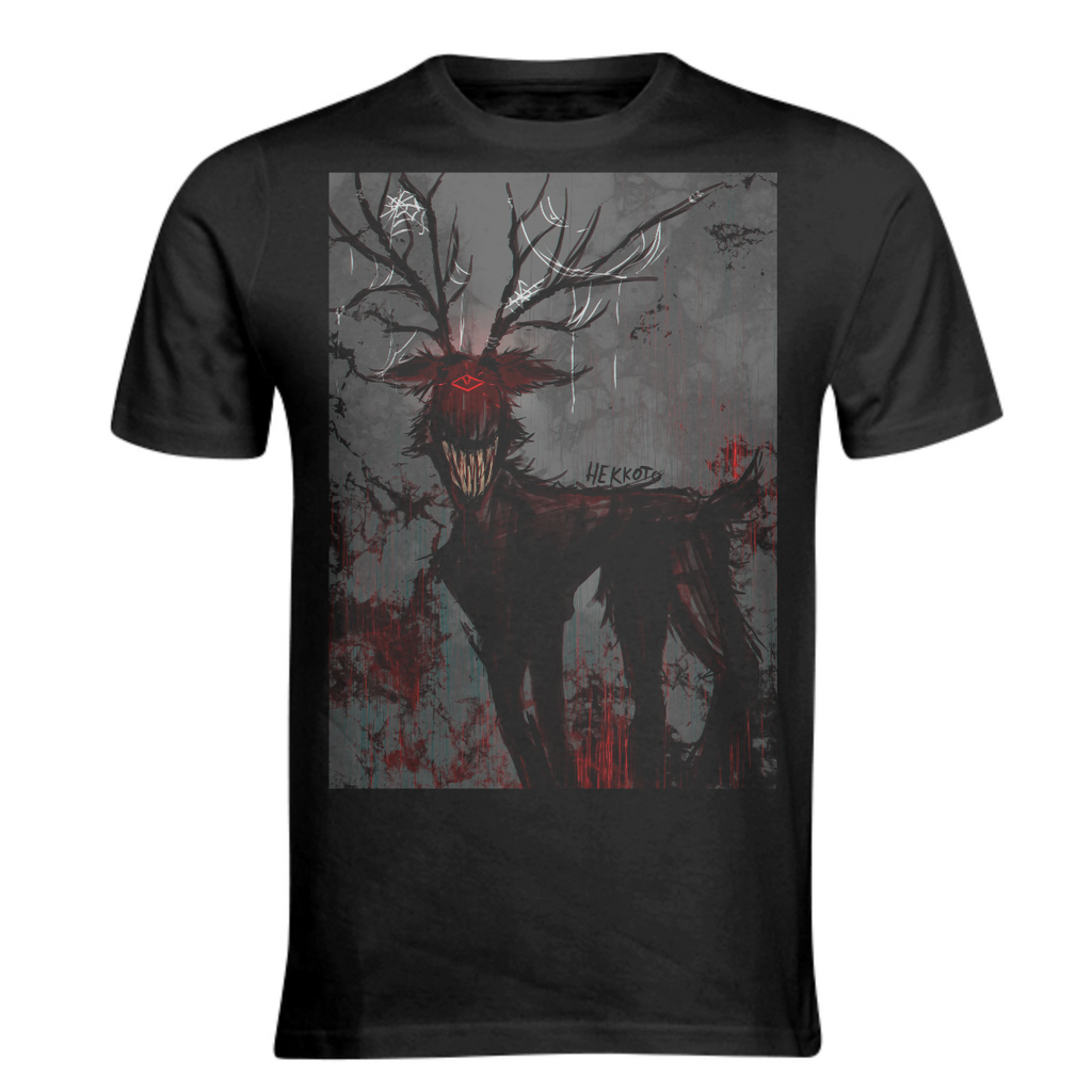 Spooky demon horror deer edgy monster shirt