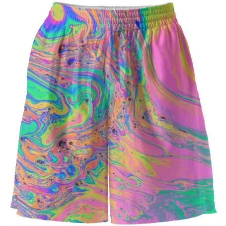 PAOM, Print All Over Me, digital print, design, fashion, style, collaboration, paomcollabs, Basketball Shorts, Basketball-Shorts, BasketballShorts, Pastel, Marble, spring summer, unisex, Poly, Bottoms