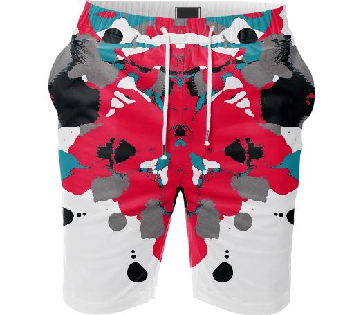 RORSCHACH SHORT RED TURQUOISE