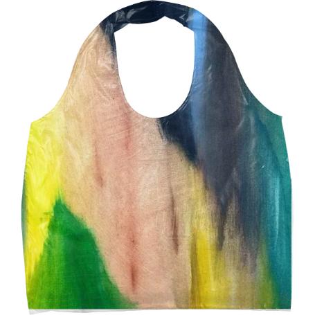 Natural Abstract Painted Tote