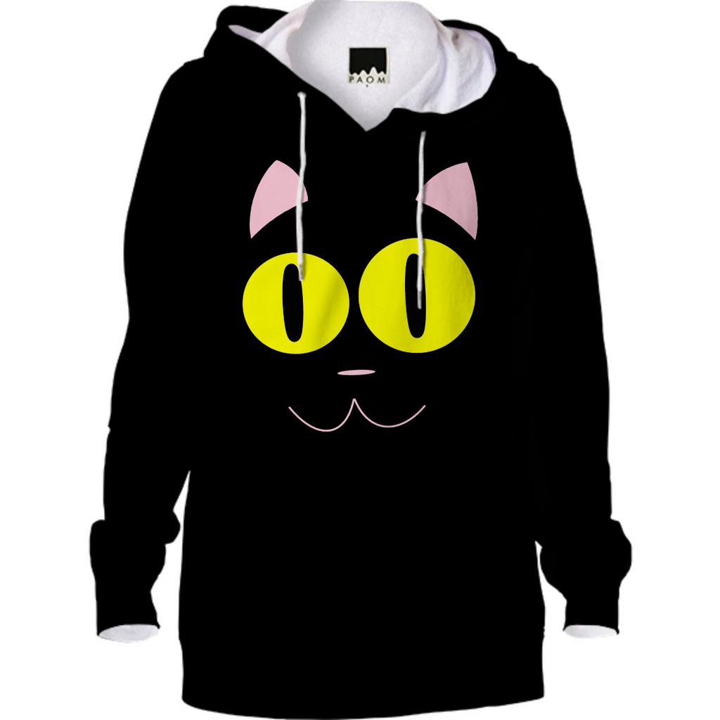 Black hoodie with cat face