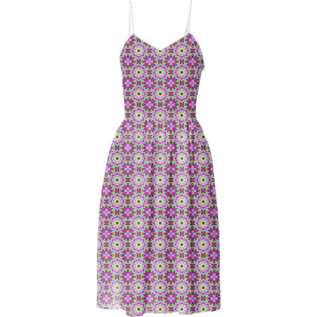 Neon Pattern Summer Dress #6