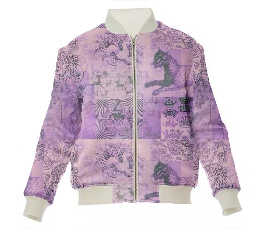 TRACY PORTER DAY DREAMING SILK BOMBER JACKET