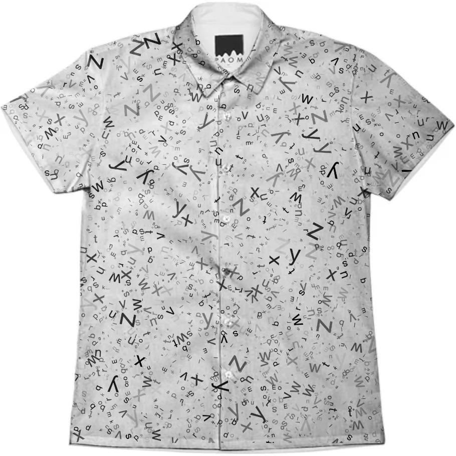 letter shirt grayscale