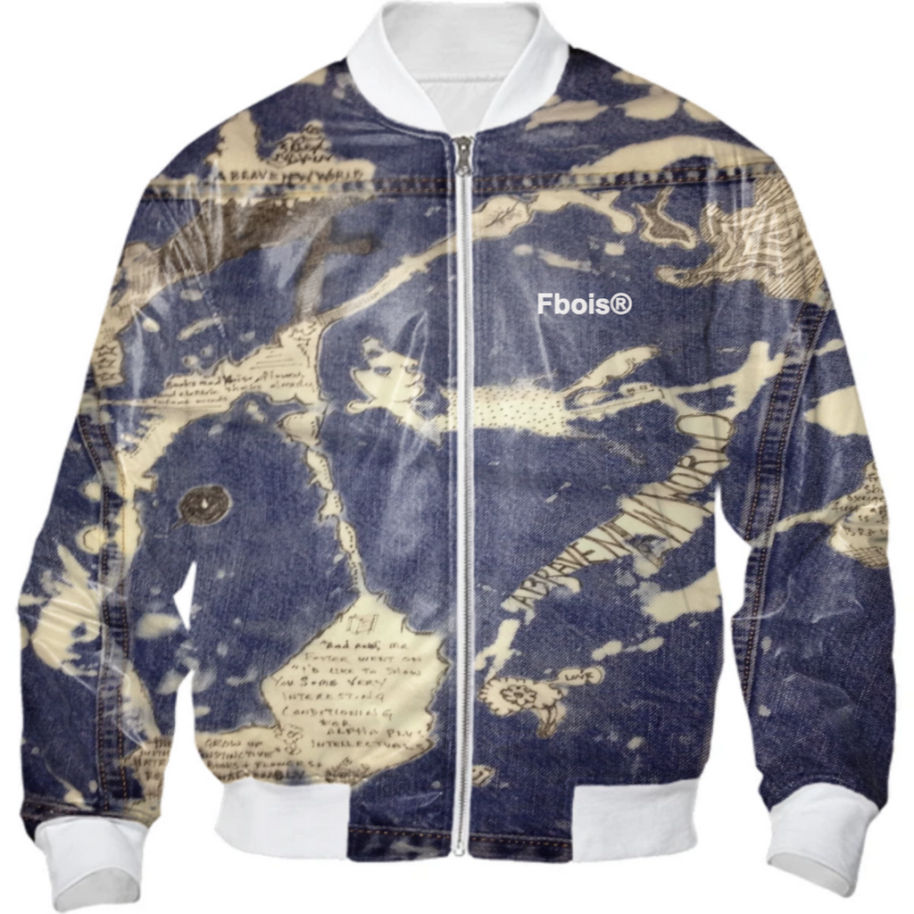 Fbois® Bleached Denim Print