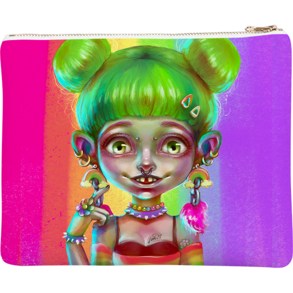 Rainbow girl clutch