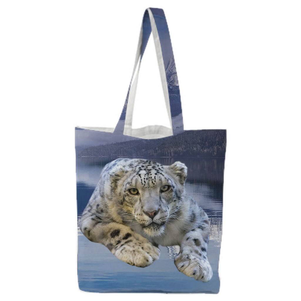 Snow Leopard and Moon