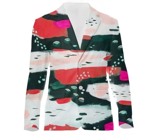 Spotted Abstract Suit Jacket by Amanda Laurel Atkins