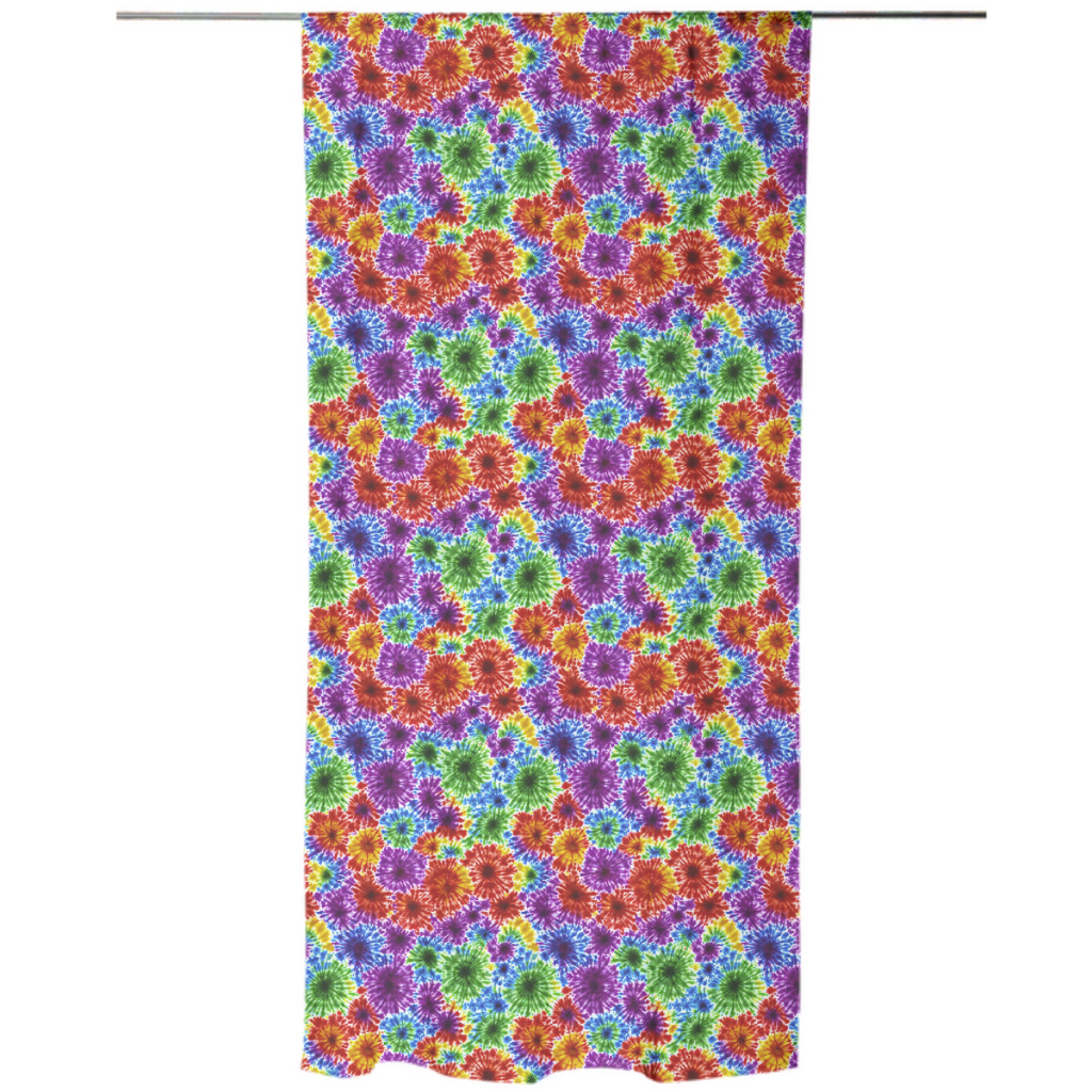 Rainbow Floral Abstract Tie-Dye