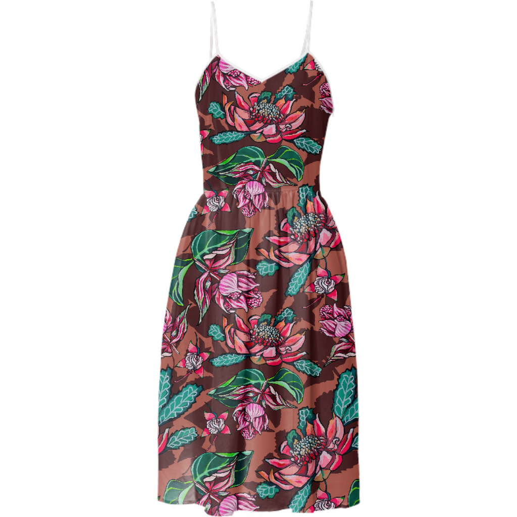 terracotta waratah dress