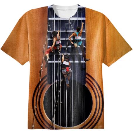 Surreal Guitar Climbers Cotton T Shirt