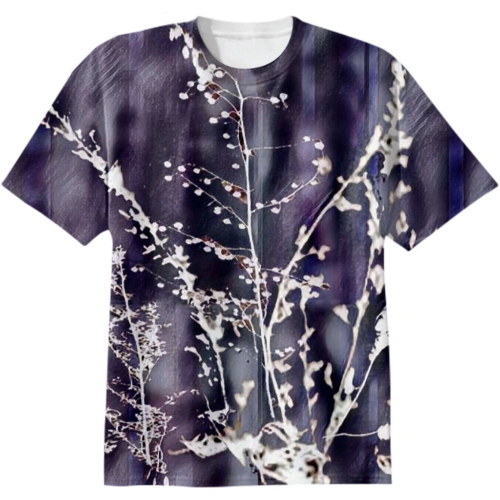 strings of nature, silhouettes of herbs, plants in winter, grass night, monochrome, minimalism, white, purple