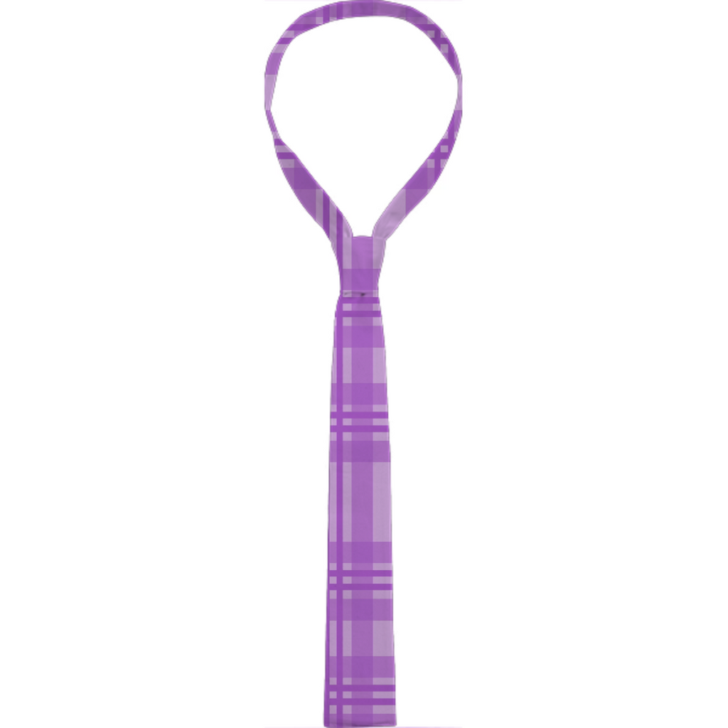 YG Purple Plaid Tie
