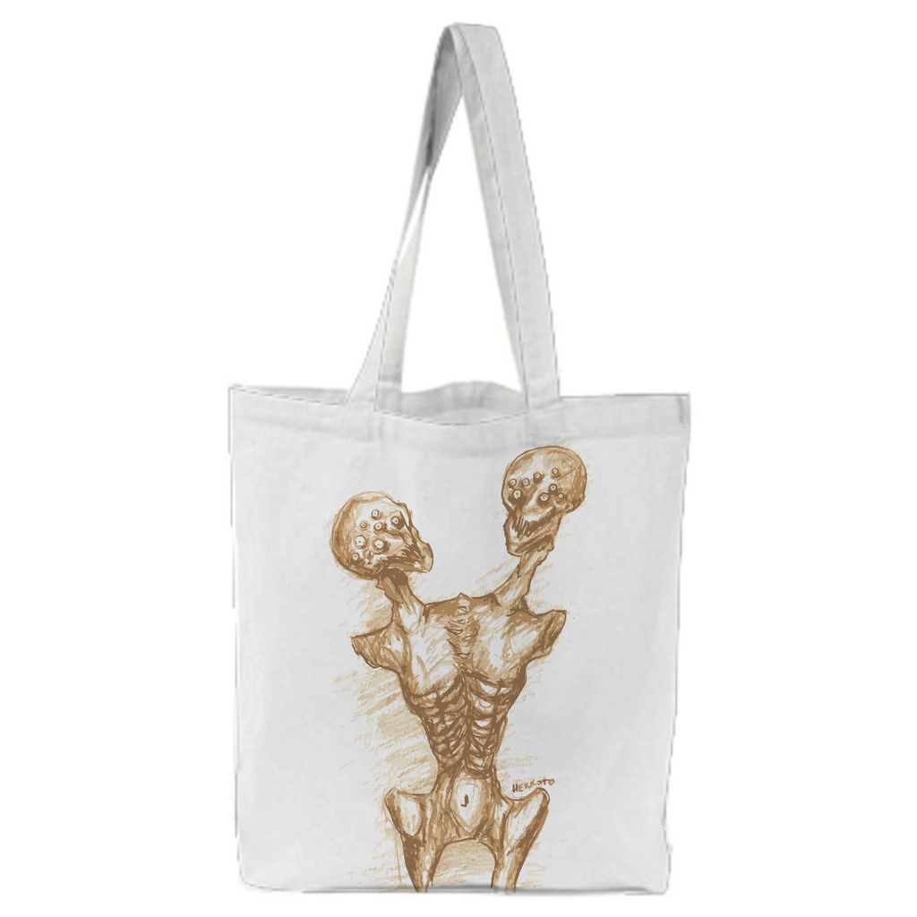 Gemini twins monster horror creepy spooky tote bag