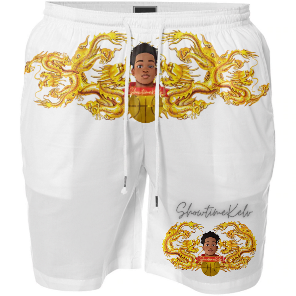 SHOWTIME KELV WHT SWIM TRUNKS