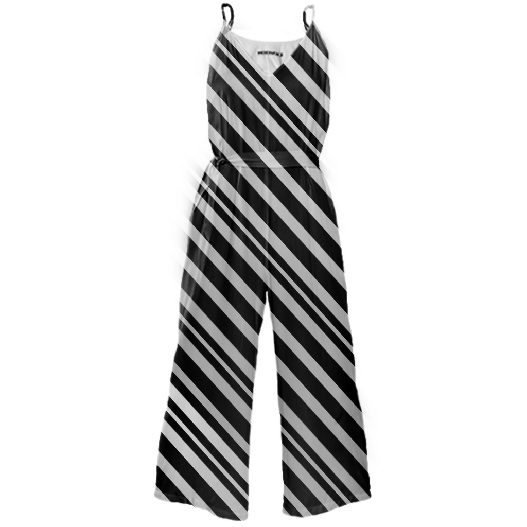 Midtown Strip Tie Waist Jumpsuit