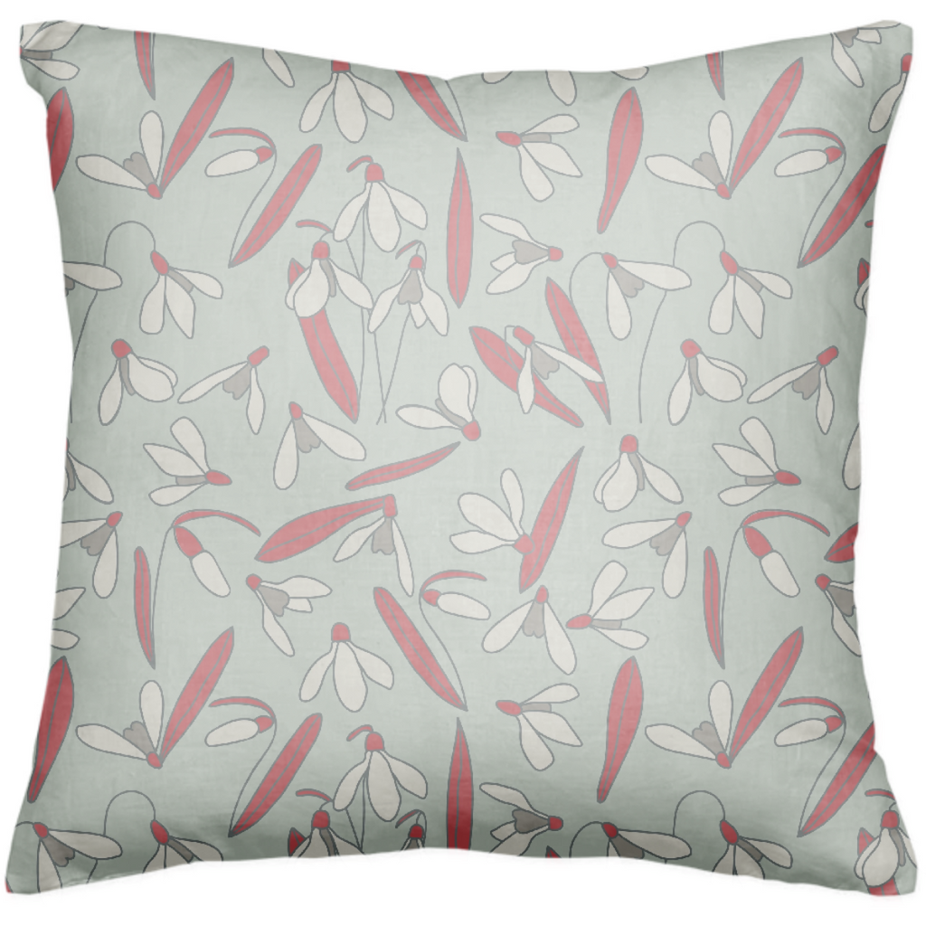 Flowering Snowdrops Pillow