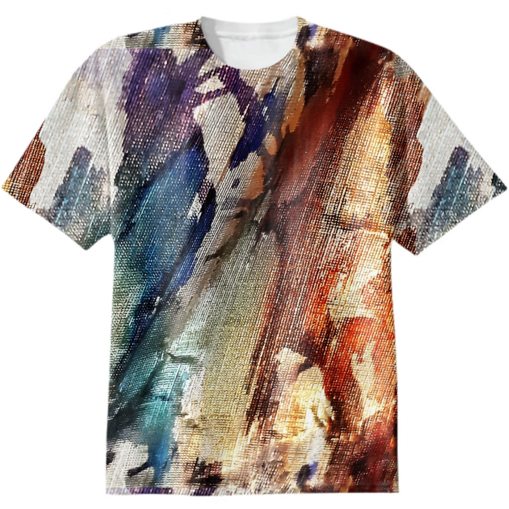 color spots, gold embossed, abstract art, spectrum, animal silhouettes, birds, wolves, horses, rainbow