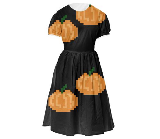 Pixel Pumpkin Dress
