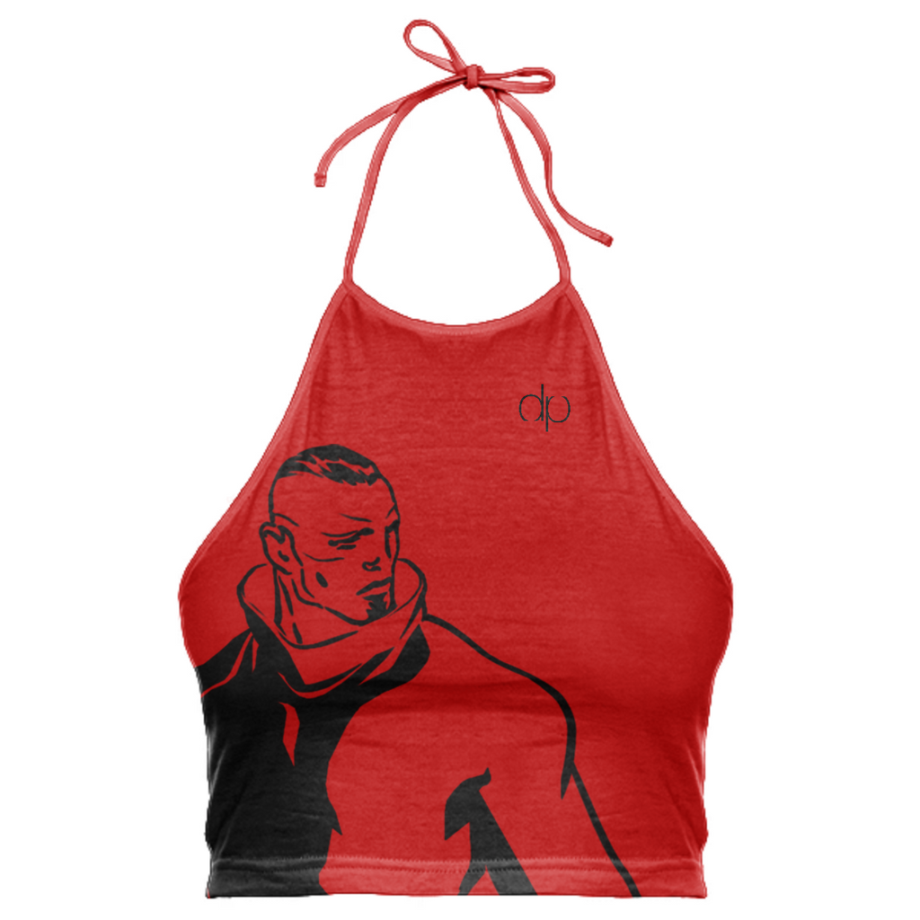 Manon blk/red 01 halter top