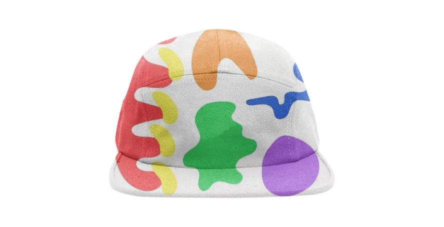 Squiggly Rainbow Hat