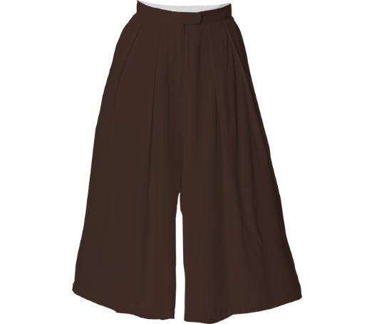 Chocolate Brown Culotte Pants