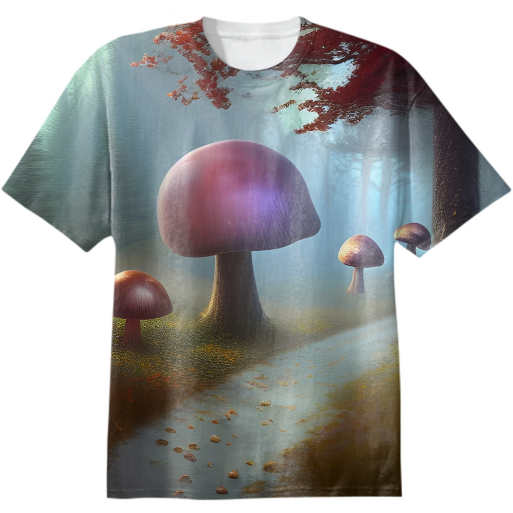 Enchanted Mushrooms Cotton T-shirt