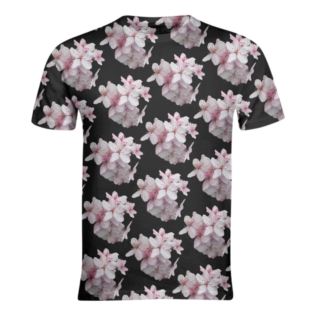 Pink flowers on Black