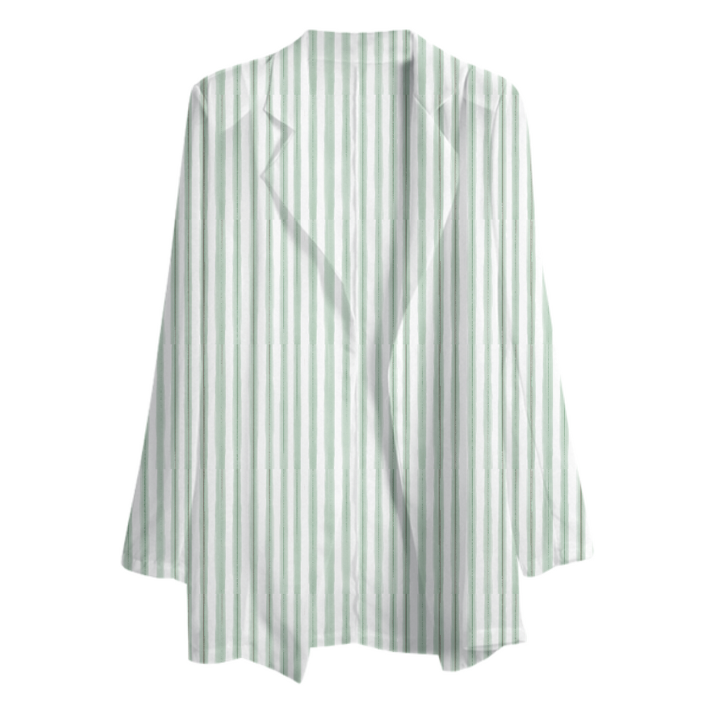 Spring Stripe Chiffon Blazer