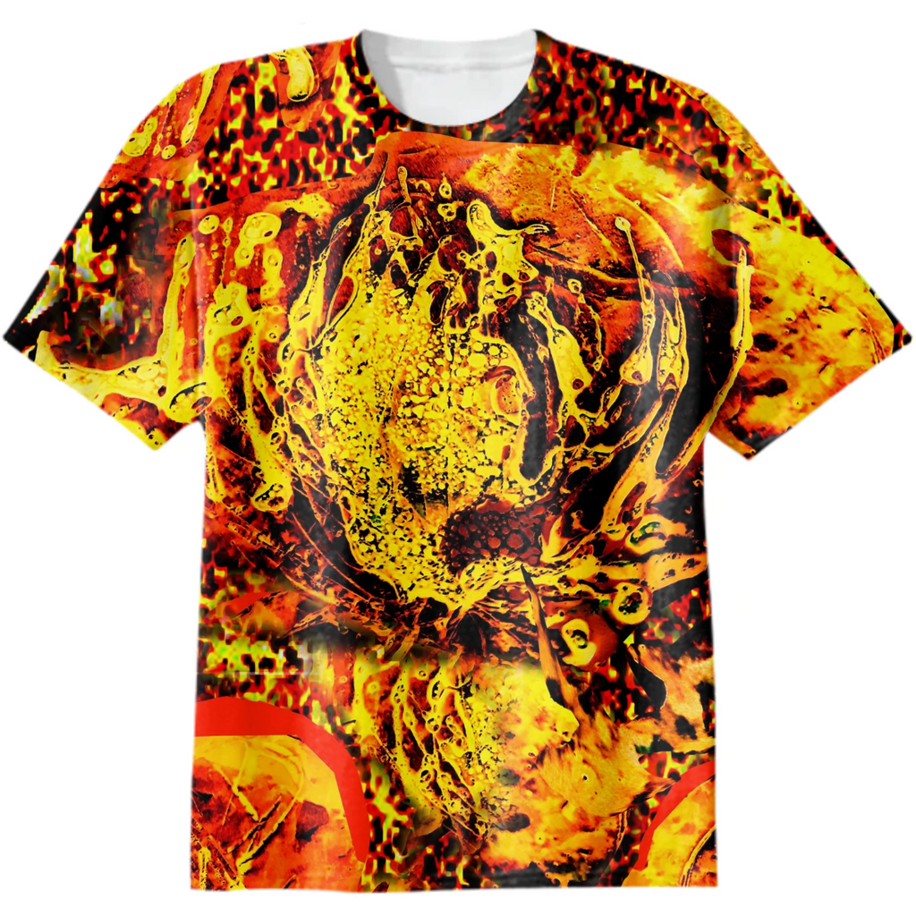 Black, Red, Yellow, Orange, Flowers, Fire, Abstraction