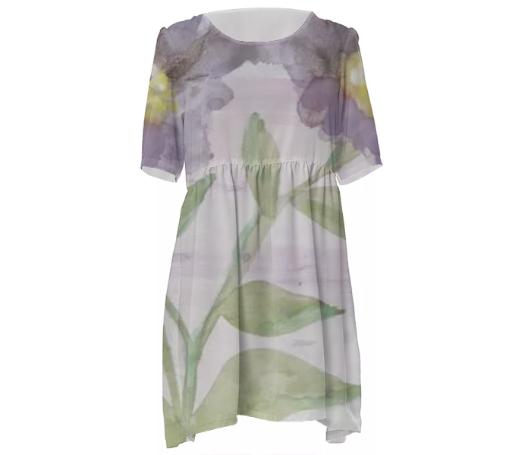 Elegant Watercolor Floral In Purple