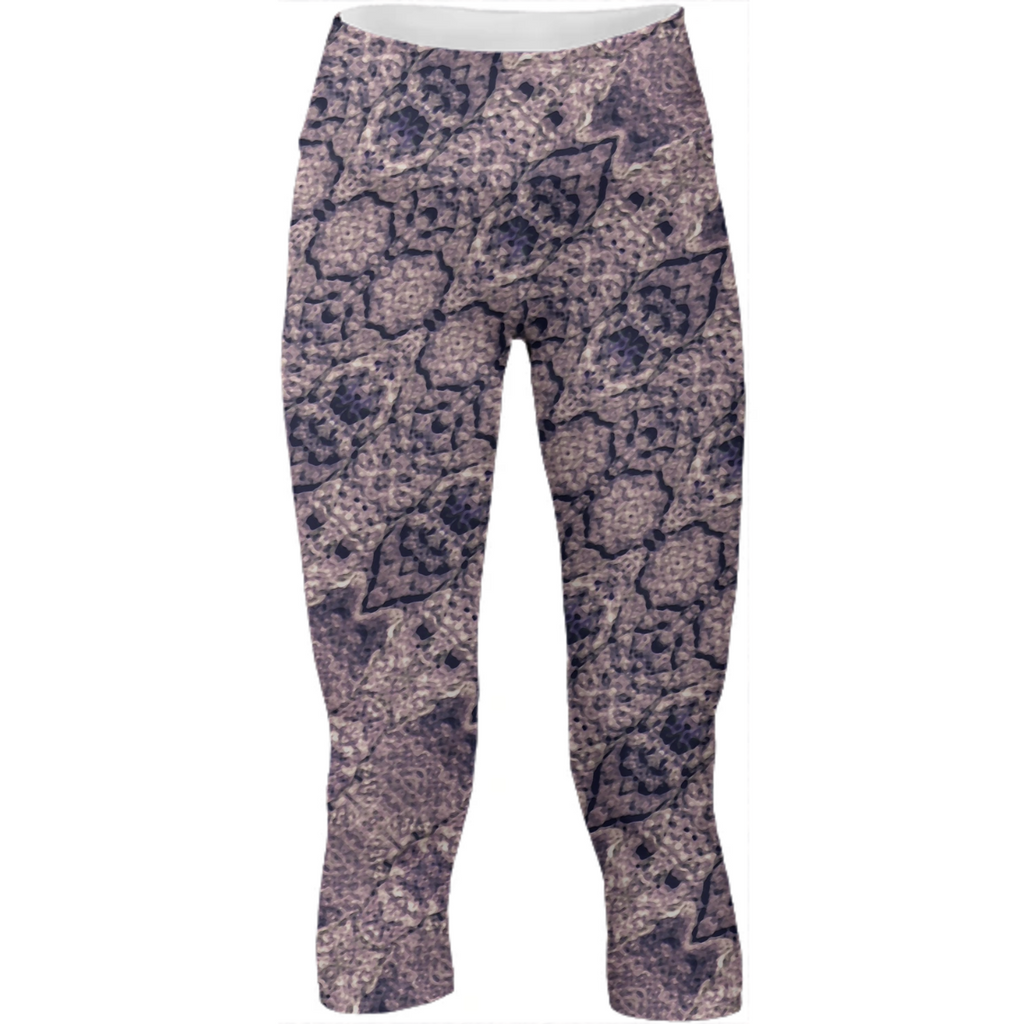 Violet Textured Mosaic Ornate Print